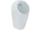 Weißes Urinal von Ideal Standard mit runder Form und seitlichem Zulauf, geeignet für Wandmontage.